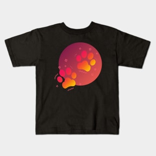 Gradient Paw Print Kids T-Shirt